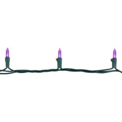 Northlight 100ct. LED Mini Christmas Lights With Green Wire Purple 20 Northlight 100ct. LED Mini Christmas Lights With Green Wire Purple -Northlight Shop D217384S 15