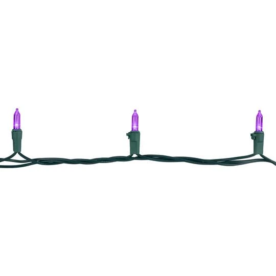 Northlight 100ct. LED Mini Christmas Lights With Green Wire Purple 11 Northlight 100ct. LED Mini Christmas Lights With Green Wire Purple - Image 9
