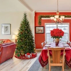 6ft. Pre-Lit Aspen Spruce Artificial Christmas Tree, Multicolor Lights -Northlight Shop D228338S 12