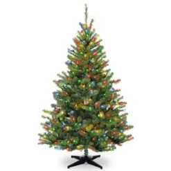6ft. Pre-Lit Kincaid Spruce Artificial Christmas Tree, Multicolor Lights -Northlight Shop D228364S 1 1