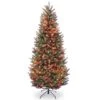 7.5ft. Pre-Lit Natural Fraser Fir Artificial Christmas Tree, Multicolor Lights -Northlight Shop D228389S 1