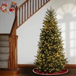 7.5ft. Pre-Lit Natural Fraser Fir Artificial Christmas Tree, Multicolor Lights -Northlight Shop D228389S 12