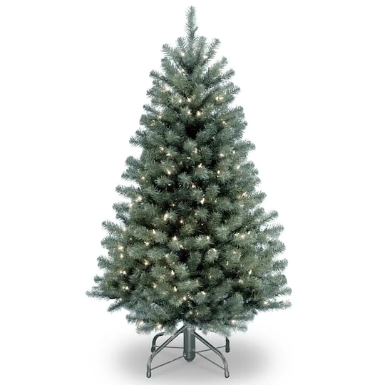 4.5ft. Pre-Lit North Valley® Blue Spruce Artificial Christmas Tree, Clear Lights 3 4.5ft. Pre-Lit North Valley® Blue Spruce Artificial Christmas Tree, Clear Lights