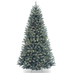 9ft. Pre-Lit North Valley® Blue Spruce Artificial Christmas Tree, Clear Lights