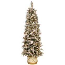 6ft. Pre-Lit Colonial Artificial Christmas Half Tree, Clear Lights