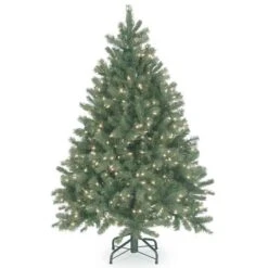 4.5ft. Pre-Lit Downswept Douglas® Blue Fir Artificial Christmas Tree, Clear Lights
