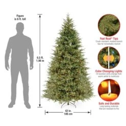 6.5ft. Pre-Lit Frasier Grande Artificial Christmas Tree, Dual Color® LED Lights 14 6.5ft. Pre-Lit Frasier Grande Artificial Christmas Tree, Dual Color® LED Lights -Northlight Shop D228448S 15