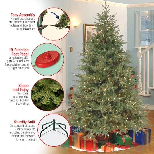 6.5ft. Pre-Lit Frasier Grande Artificial Christmas Tree, Dual Color® LED Lights 9 6.5ft. Pre-Lit Frasier Grande Artificial Christmas Tree, Dual Color® LED Lights - Image 7