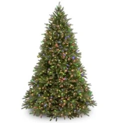6.5ft. Pre-Lit Feel Real® Jersey Fraser Fir Artificial Christmas Tree, Multicolor Lights -Northlight Shop D228474S 1 1