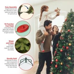 7.5ft. Pre-Lit Jersey Fraser Fir Artificial Christmas Tree, Dual Color® LED Lights 15 7.5ft. Pre-Lit Jersey Fraser Fir Artificial Christmas Tree, Dual Color® LED Lights -Northlight Shop D228480S 16