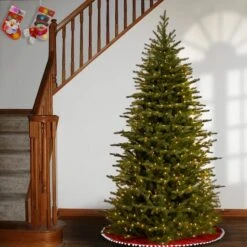 7.5ft. Pre-Lit Feel-Real® Nordic Spruce® Slim Artificial Christmas Tree, Clear Lights -Northlight Shop D228512S 12