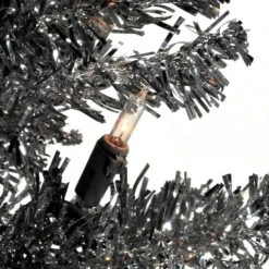 6ft. Pre-Lit Black Tinsel Artificial Christmas Tree 10 6ft. Pre-Lit Black Tinsel Artificial Christmas Tree -Northlight Shop D228569S 3