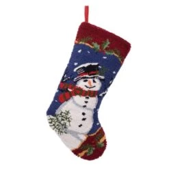 Glitzhome® 19" Snowman Hooked Stocking
