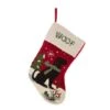 Glitzhome® 20" Dog Hooked Stocking 1 Glitzhome® 20" Dog Hooked Stocking -Northlight Shop D231660S 1