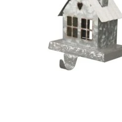 Glitzhome® 6" Galvanized House Stocking Holder 15 Glitzhome® 6" Galvanized House Stocking Holder -Northlight Shop D231677S 6