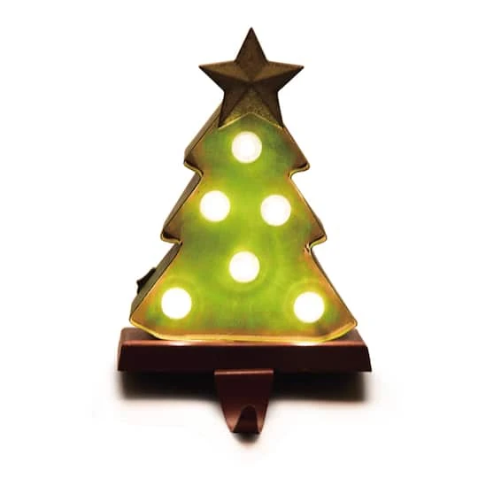 Glitzhome® 7.5" Marquee LED Tree Stocking Holder 4 Glitzhome® 7.5" Marquee LED Tree Stocking Holder - Image 2