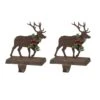 Glitzhome® 6.5" Reindeer Stocking Holder Set -Northlight Shop D231695S 1