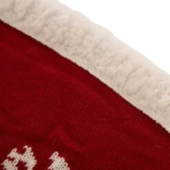 Glitzhome® Knitted Christmas Snowflake Stocking & Tree Skirt Set 16 Glitzhome® Knitted Christmas Snowflake Stocking & Tree Skirt Set -Northlight Shop D231723S 5