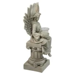 Northlight 17" Peaceful Angel Sitting On A Pedestal Candle Holder Statue -Northlight Shop D236869S 2