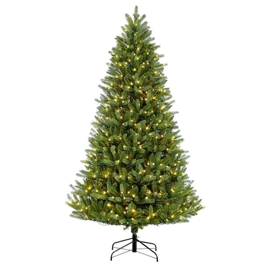 6.5ft. Pre-Lit Glacier Fir Artificial Christmas Tree, Clear Lights 4 6.5ft. Pre-Lit Glacier Fir Artificial Christmas Tree, Clear Lights - Image 2