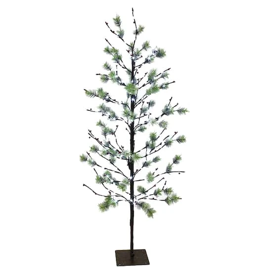 5ft. Pre-Lit Twig Tree, White LED Twinkle Lights 4 5ft. Pre-Lit Twig Tree, White LED Twinkle Lights - Image 2