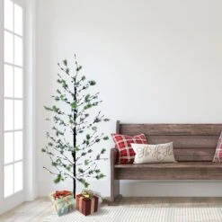 5ft. Pre-Lit Twig Tree, White LED Twinkle Lights 9 5ft. Pre-Lit Twig Tree, White LED Twinkle Lights -Northlight Shop D248282S 6