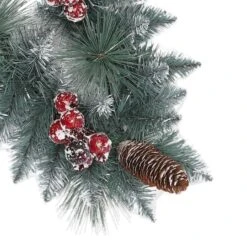9ft. Sterling Pine Artificial Garland With Pinecones & Red Berries -Northlight Shop D248327S 22