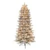 9ft. Pre-Lit Slim Flocked Fraser Fir Artificial Christmas Tree, Clear Lights 2 9ft. Pre-Lit Slim Flocked Fraser Fir Artificial Christmas Tree, Clear Lights -Northlight Shop D248357S 1