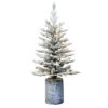 3ft. Pre-Lit Flocked Arctic Fir Tree, Warm White LED Lights 1 3ft. Pre-Lit Flocked Arctic Fir Tree, Warm White LED Lights -Northlight Shop D248367S 1