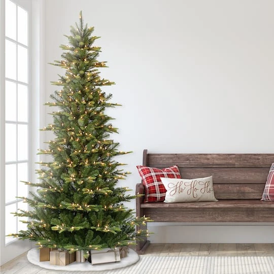 7.5ft. Pre-Lit Slim Aspen Fir Artificial Christmas Tree, Clear Lights 11 7.5ft. Pre-Lit Slim Aspen Fir Artificial Christmas Tree, Clear Lights - Image 9