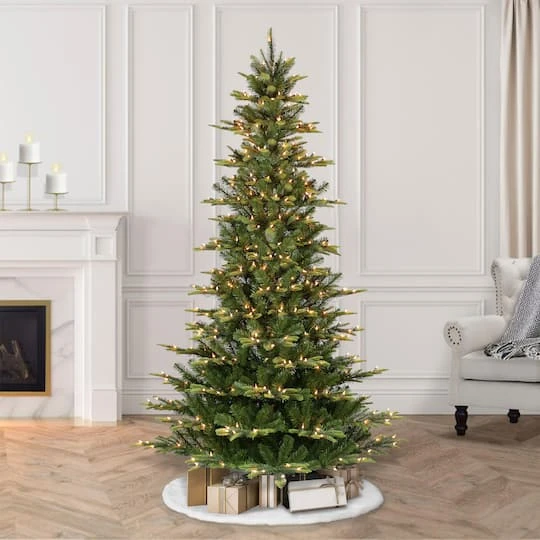 7.5ft. Pre-Lit Slim Aspen Fir Artificial Christmas Tree, Clear Lights 12 7.5ft. Pre-Lit Slim Aspen Fir Artificial Christmas Tree, Clear Lights - Image 10