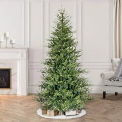 7.5ft. Pre-Lit Alberta Spruce Artificial Christmas Tree, Warm White LED Lights -Northlight Shop D248385S 26