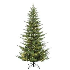 7.5ft. Pre-Lit Natural Fir Artificial Christmas Tree, Clear Lights