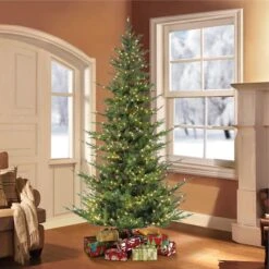 7.5ft. Pre-Lit Natural Fir Artificial Christmas Tree, Clear Lights 12 7.5ft. Pre-Lit Natural Fir Artificial Christmas Tree, Clear Lights -Northlight Shop D248389S 2