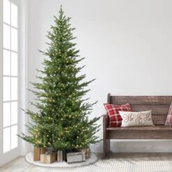 7.5ft. Pre-Lit Natural Fir Artificial Christmas Tree, Clear Lights 17 7.5ft. Pre-Lit Natural Fir Artificial Christmas Tree, Clear Lights -Northlight Shop D248389S 21