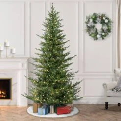 7.5ft. Pre-Lit Natural Fir Artificial Christmas Tree, Clear Lights 16 7.5ft. Pre-Lit Natural Fir Artificial Christmas Tree, Clear Lights -Northlight Shop D248389S 26