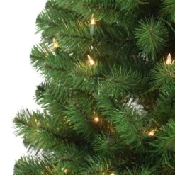 7.5ft Pre-Lit Northern Fir Pencil Artificial Christmas Tree, Clear Lights 13 7.5ft Pre-Lit Northern Fir Pencil Artificial Christmas Tree, Clear Lights -Northlight Shop D248439S 22