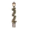 7ft. Lamp Post With Pre-Lit Decorated Garland -Northlight Shop D248467S 20