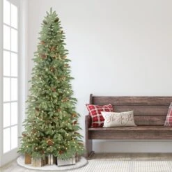 7.5ft. Pre-Lit Slim Montville Spruce Artificial Christmas Tree, Clear Lights -Northlight Shop D248511S 25