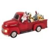10.5" Animated Red Truck With Christmas Scene 2 10.5" Animated Red Truck With Christmas Scene -Northlight Shop D250147S 1