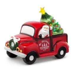 Red Truck Cookie Jar With Lit Green Tree 7 Red Truck Cookie Jar With Lit Green Tree -Northlight Shop D250183S 1 1