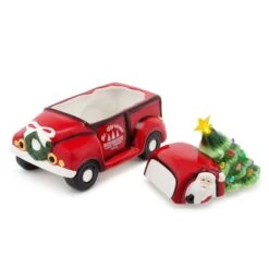 Red Truck Cookie Jar With Lit Green Tree 8 Red Truck Cookie Jar With Lit Green Tree -Northlight Shop D250183S 2
