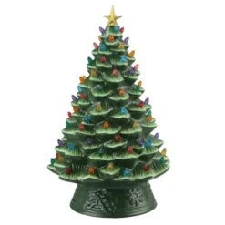 18" Green Lit Nostalgic Christmas Tree 10 18" Green Lit Nostalgic Christmas Tree -Northlight Shop D250239S 2