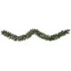 9ft. Pre-Lit Clear LED Frosted Swiss Pine & Berry Artificial Garland -Northlight Shop D251208S 1