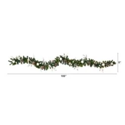 9ft. Pre-Lit Clear LED Ornament & Pinecone Artificial Christmas Garland 11 9ft. Pre-Lit Clear LED Ornament & Pinecone Artificial Christmas Garland -Northlight Shop D251215S 2