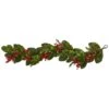 5ft. Magnolia Berry Pine Artificial Garland -Northlight Shop D251218S 11