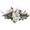 17" Frosted Magnolia & Berry Artificial Arrangement Candelabrum -Northlight Shop D251229S 11