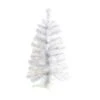 2ft. Pre-Lit White Artificial Christmas Tree, Clear LED Lights -Northlight Shop D251278S 1