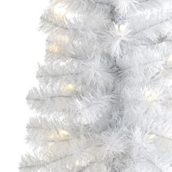 2ft. Pre-Lit White Artificial Christmas Tree, Clear LED Lights 12 2ft. Pre-Lit White Artificial Christmas Tree, Clear LED Lights -Northlight Shop D251278S 3