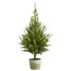 3.5ft. Unlit Cedar Pine Natural Look Artificial Christmas Tree 1 3.5ft. Unlit Cedar Pine Natural Look Artificial Christmas Tree -Northlight Shop D251284S 1